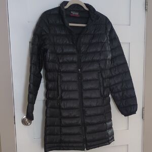 Free Country Women's Long Black Puffer Jacket